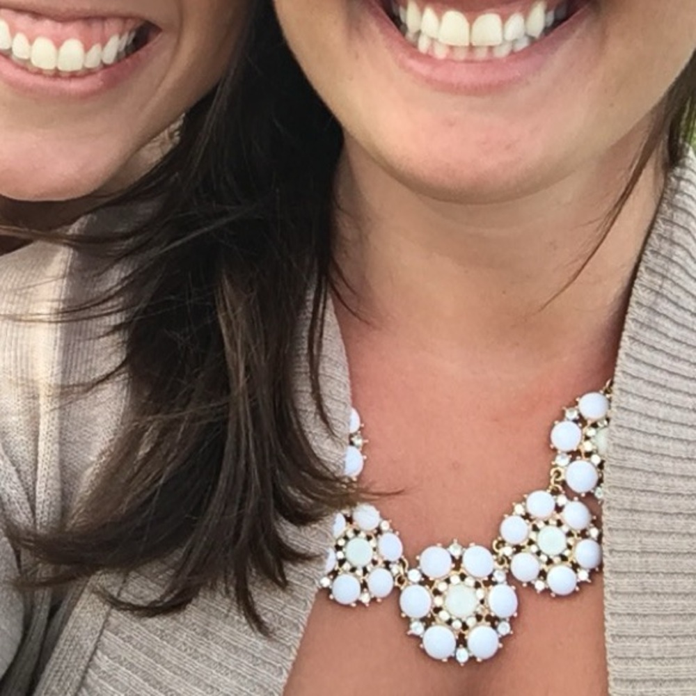 Cream, Gold and Silver Statement Necklace